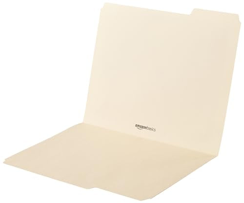 Minimalist Basics Sturdy File Folders with Reinforced Tabs for Filing and Set
