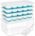 Minimalist Ice Cube Tray with Lid and Bin - 4 Pack