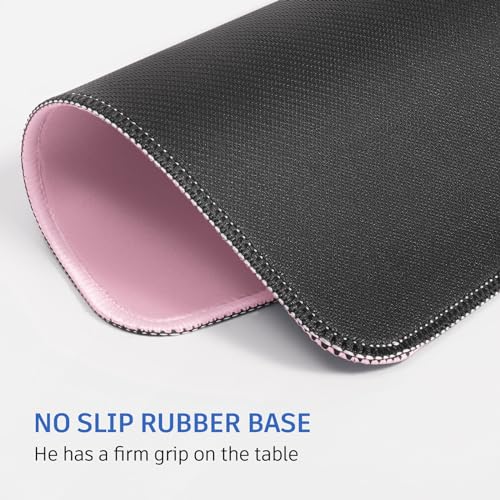 Minimalist Pink Mouse Pad, Nice and Cute Mouse Pad, Splash-Proof for Daily Use