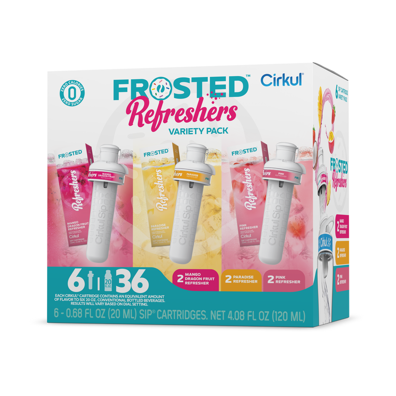 Vitamin-Infused Frosted Refreshers 6-Pack Variety Pack 1367 - Sugar-Free Fruit Flavor Cartridge Refill - Default Title