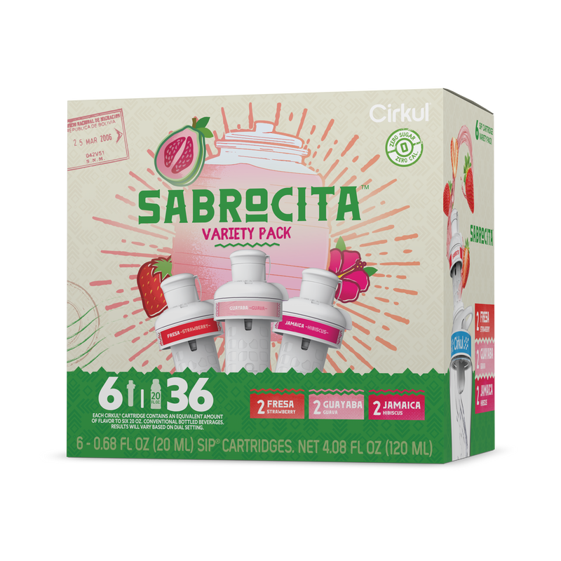 Zero-Calorie Sabrocita 6-Pack Variety Pack E8JI - Vitamin-Infused Natural Refreshing Flavor Core - Default Title