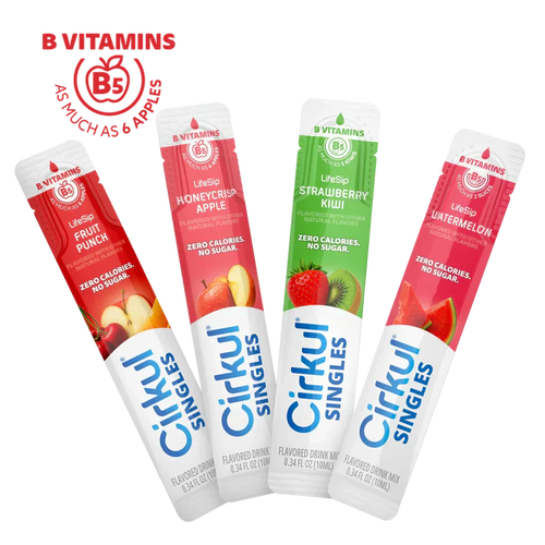 Natural Fruit Flavored 16-Pack  Singles LifeSip Bundle TIN3 - Electrolyte Hydration Enhanced Taste Cartridges - Default Title