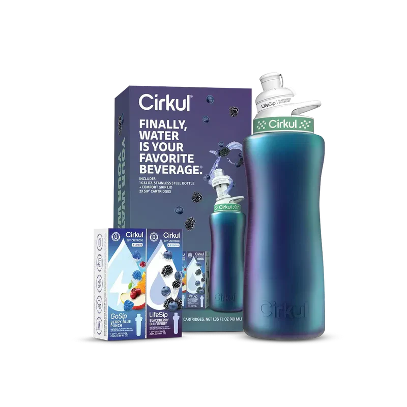 Fun Food Fidget 32oz. Chameleon Stainless Steel Bottle Starter Kit 95KR - Playful Star & Heart Shaped Geometric NeeDoh - Default Title