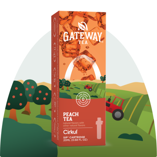 Vitamin-Infused Gateway Peach Tea 97HL - Sugar-Free Fruit Flavor Cartridge Refill - Default Title