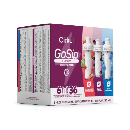 Refreshing Electrolyte GoSip 6-Pack Variety Pack CB6Q - Vitamin-Infused Natural Refreshing Flavor Core Detail