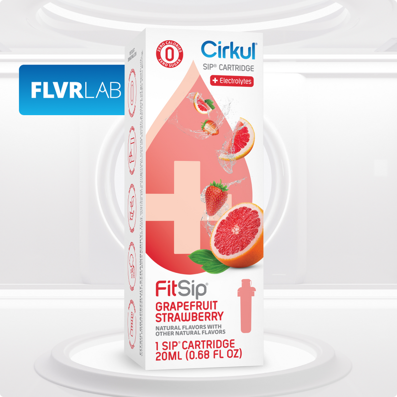 Natural Fruit Flavored FitSip Grapefruit Strawberry QAST - Vitamin-Infused Natural Refreshing Flavor Core Detail