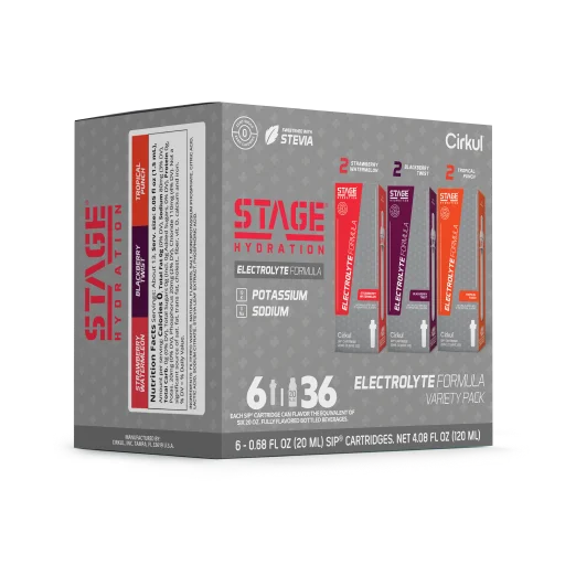 Refreshing Electrolyte Stage 6-Pack Variety Pack 4ZSP - Zero-Calorie Multi-Flavor Sip Pods for Water Bottle Detail